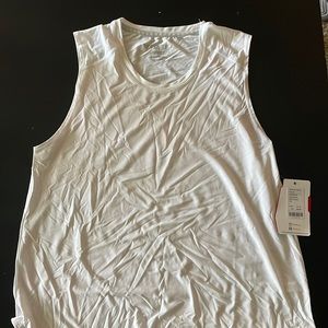 White high neck tank top